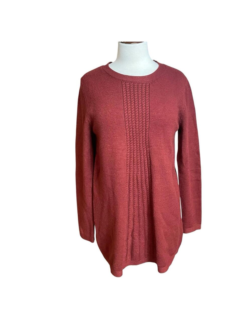 Soft Surroundings A line red tunic sweater medium